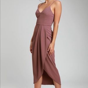 Reinette mauve purple midi dress